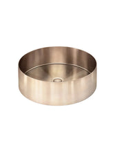 Load image into Gallery viewer, Lavello Round Steel Bathroom Basin 380 x 110 - PVD Champagne Meir
