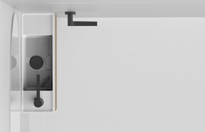Allie Vanity, Compact 150mm projection and 450mm width, with 1L basin capacity to overflow