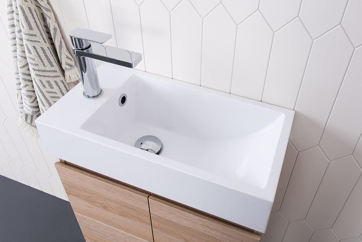 Lily Vanity, European cast marble top with overflow