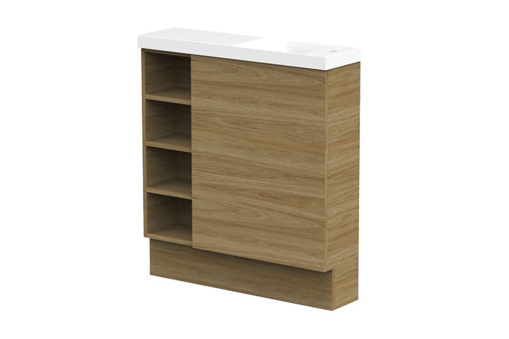 Petite Shelf Vanity, Petite Shelf Floor Mount