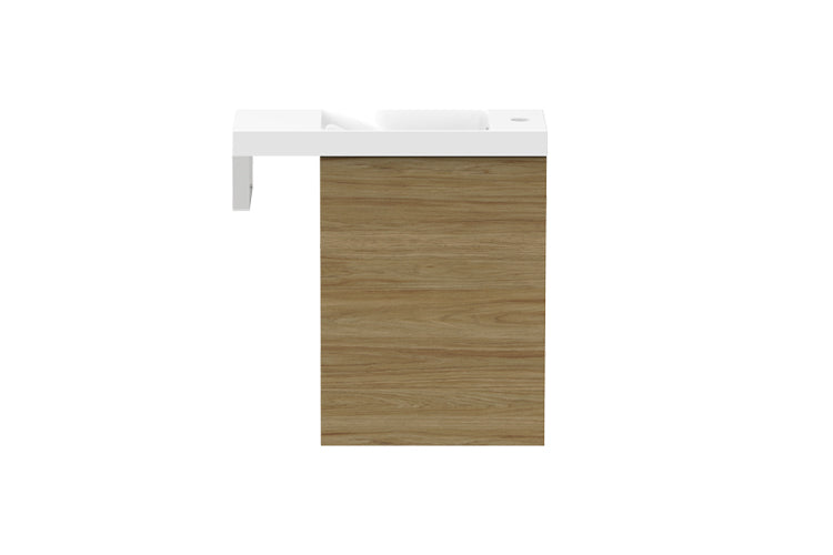 Petite Rail Vanity, Petite Rail 550 Top/400 Cabinet Wall Hung