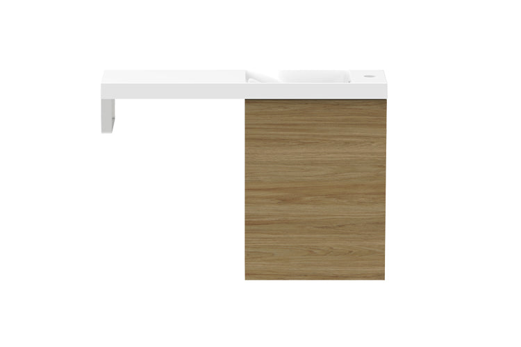 Petite Rail Vanity, Petite Rail 800 Top/400 Cabinet Wall Hung