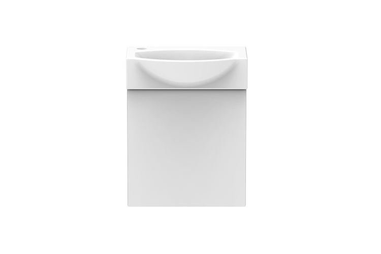 Tiny Semi-Recessed Vanity, Tiny Semi-Recessed Wall Hung