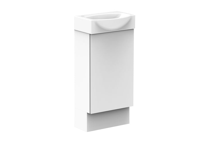 Tiny Semi-Recessed Vanity - Tiny Semi-Recessed Floor Mount