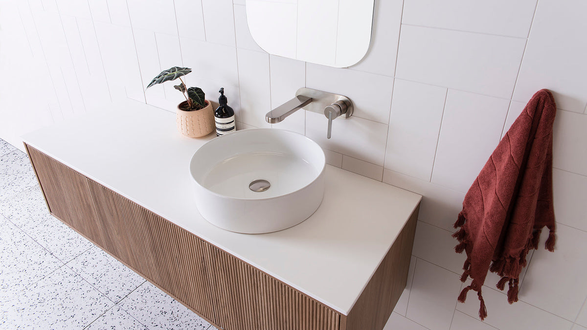 Clifton Wall Hung Vanity, Margot Basin Matte White (sold separately)