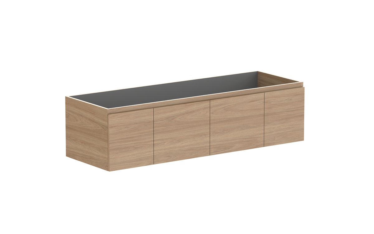 Glacier Door &amp; Drawer Slim 1500mm Wall Hung Vanity - Glacier Door &amp; Drawer, 1500 Slim, Wall Hung