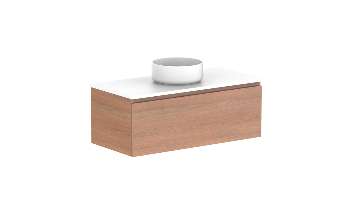Glacier All-Drawer Slim 1050mm Wall Hung Vanity - Glacier All-Drawer, 1050 Slim, Wall Hung