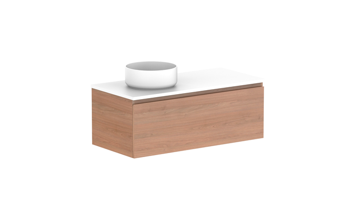 Glacier All-Drawer Slim 1050mm Wall Hung Vanity - Glacier All-Drawer, 1050 Slim, Wall Hung