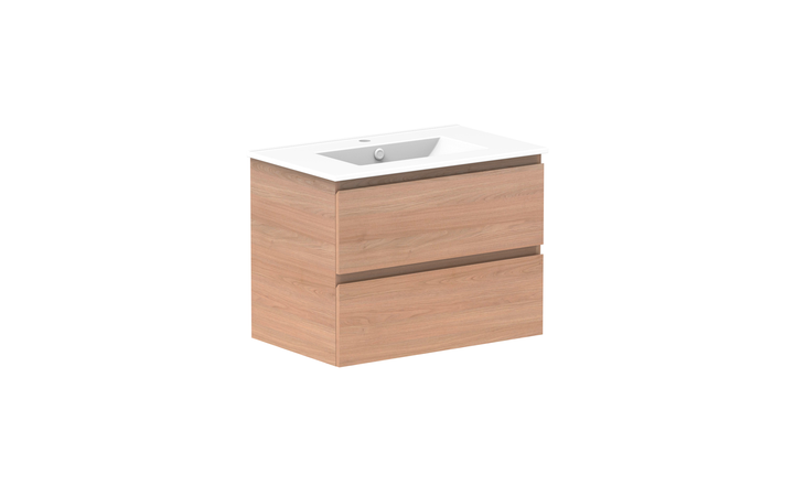Glacier All-Drawer Twin 750mm Wall Hung Vanity - Glacier All-Drawer, 750 Twin, Wall Hung