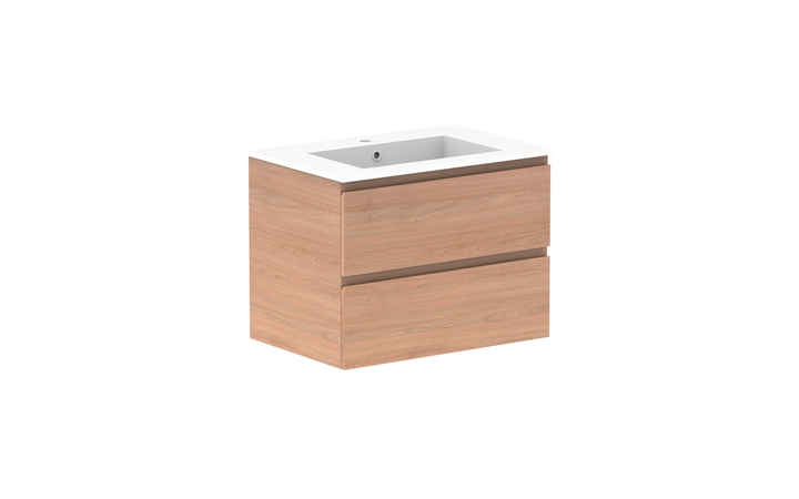 Glacier All-Drawer Twin 750mm Wall Hung Vanity - Glacier All-Drawer, 750 Twin, Wall Hung