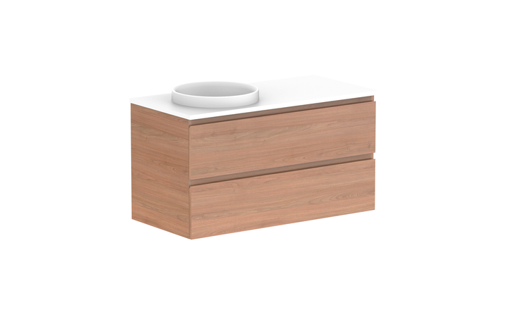 Glacier All-Drawer Twin 1050mm Wall Hung Vanity - Glacier All-Drawer, 1050 Twin, Wall Hung