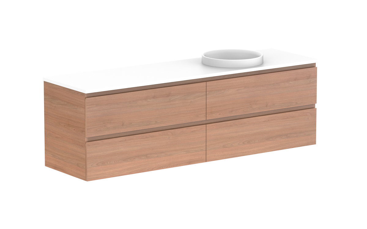 Glacier All-Drawer Twin 1800mm Wall Hung Vanity - Glacier All-Drawer, 1800 Twin, Wall Hung