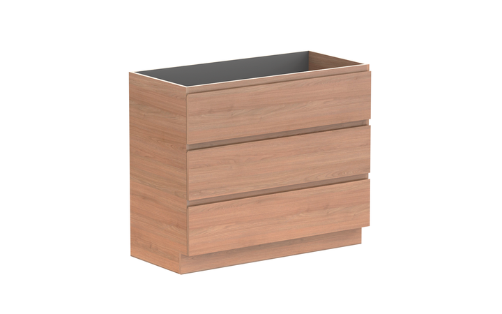 Glacier All-Drawer Trio 1050mm Floor Mount Vanity - Glacier All-Drawer, 1050 Trio, Floor Mount