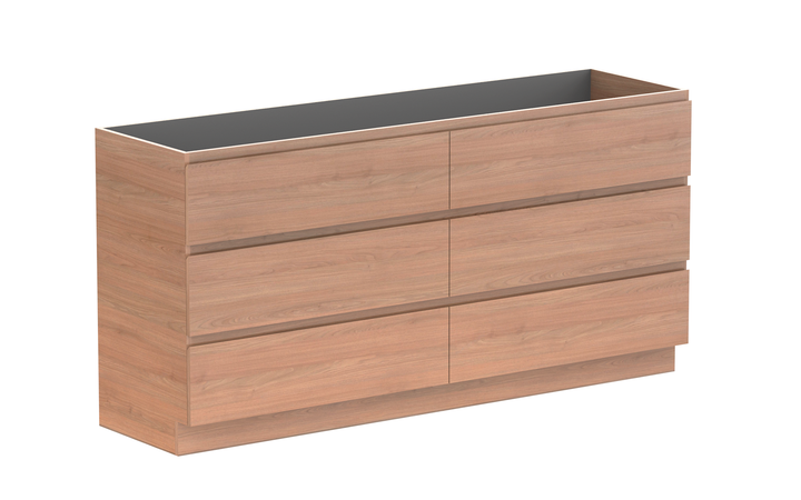 Glacier All-Drawer Trio 1800mm Floor Mount Vanity - Glacier All-Drawer, 1800 Trio, Floor Mount