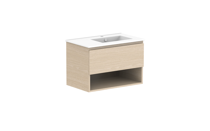 Glacier Shelf Slim 750mm Wall Hung Vanity - Glacier Shelf, 750 Slim, Wall Hung