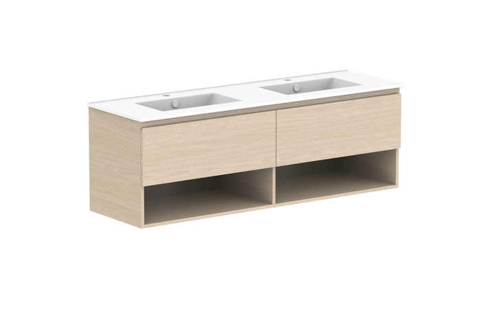 Glacier Shelf Slim 1500mm Wall Hung Vanity - Glacier Shelf, 1500 Slim, Wall Hung