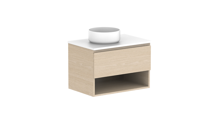 Glacier Shelf Slim 750mm Wall Hung Vanity - Glacier Shelf, 750 Slim, Wall Hung