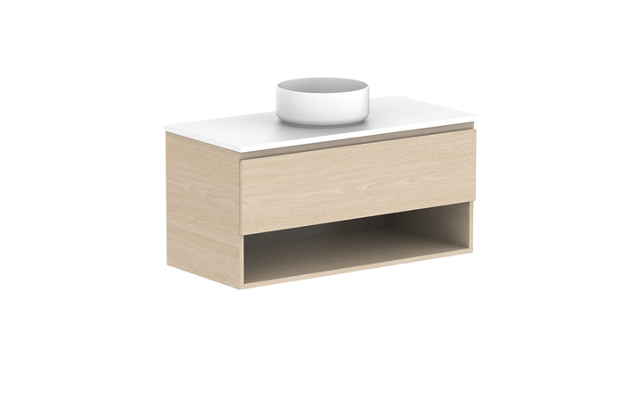 Glacier Shelf Slim 1050mm Wall Hung Vanity - Glacier Shelf, 1050 Slim, Wall Hung