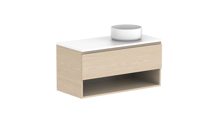 Glacier Shelf Slim 1050mm Wall Hung Vanity - Glacier Shelf, 1050 Slim, Wall Hung