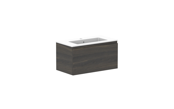 Glacier Ensuite All-Drawer Slim 750mm Wall Hung Vanity - Glacier Ensuite All-Drawer, 750 Slim, Wall Hung