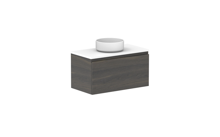 Glacier Ensuite All-Drawer Slim 750mm Wall Hung Vanity - Glacier Ensuite All-Drawer, 750 Slim, Wall Hung
