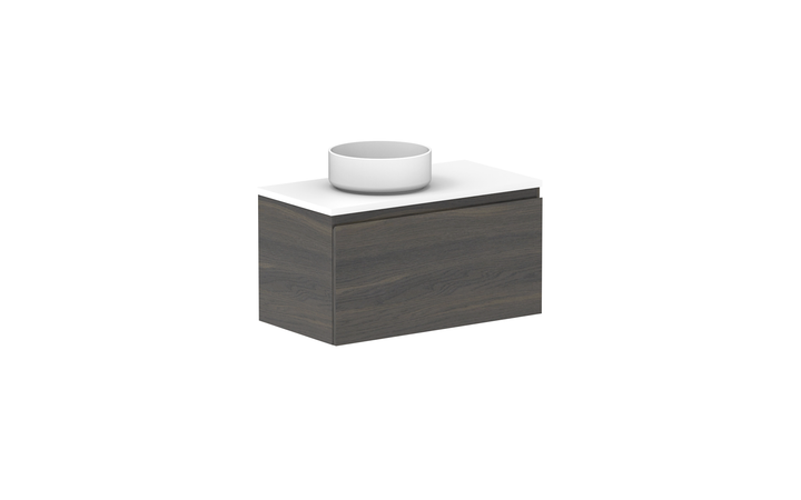 Glacier Ensuite All-Drawer Slim 750mm Wall Hung Vanity - Glacier Ensuite All-Drawer, 750 Slim, Wall Hung