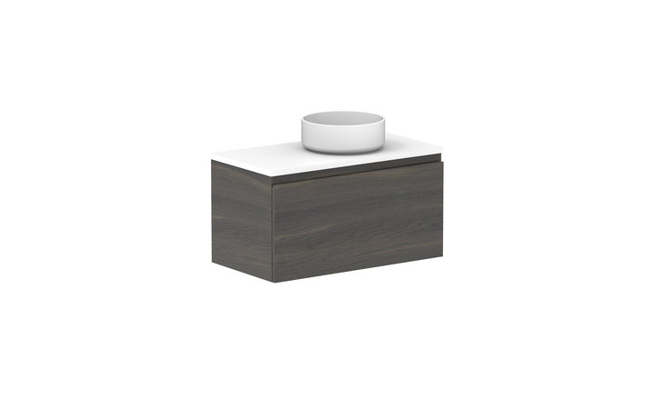 Glacier Ensuite All-Drawer Slim 750mm Wall Hung Vanity - Glacier Ensuite All-Drawer, 750 Slim, Wall Hung