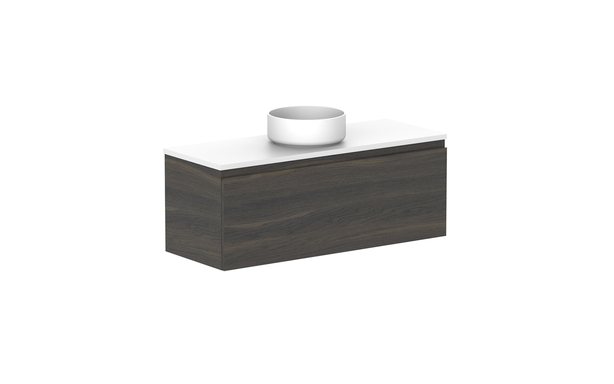 Glacier Ensuite All-Drawer Slim 1050mm Wall Hung Vanity - Glacier Ensuite All-Drawer, 1050 Slim, Wall Hung