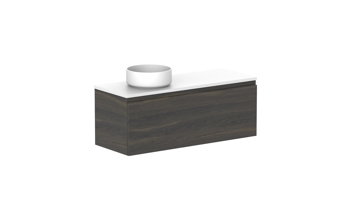Glacier Ensuite All-Drawer Slim 1050mm Wall Hung Vanity - Glacier Ensuite All-Drawer, 1050 Slim, Wall Hung