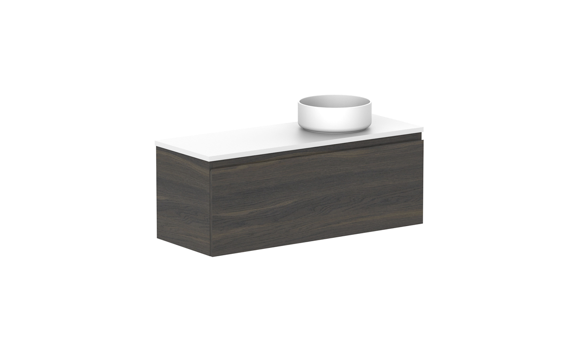 Glacier Ensuite All-Drawer Slim 1050mm Wall Hung Vanity - Glacier Ensuite All-Drawer, 1050 Slim, Wall Hung