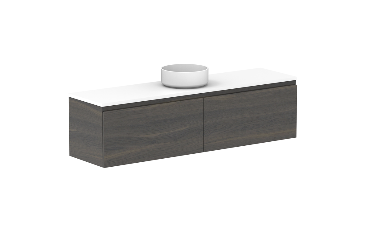 Glacier Ensuite All-Drawer Slim 1500mm Wall Hung Vanity - Glacier Ensuite All-Drawer, 1500 Slim, Wall Hung