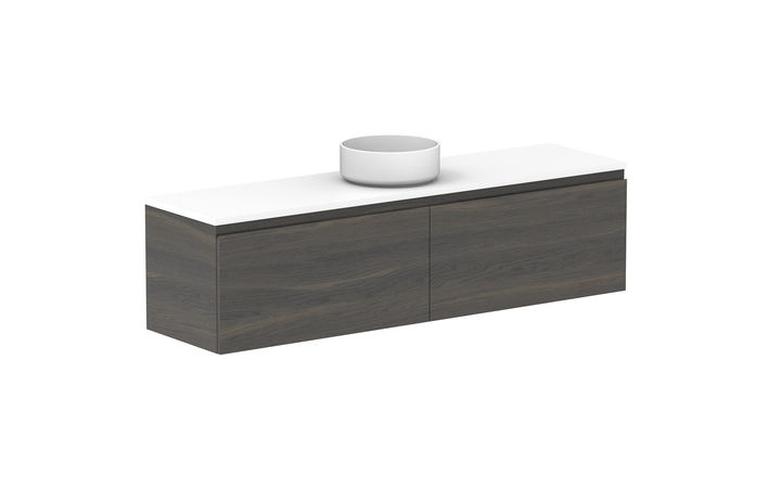 Glacier Ensuite All-Drawer Slim 1500mm Wall Hung Vanity - Glacier Ensuite All-Drawer, 1500 Slim, Wall Hung