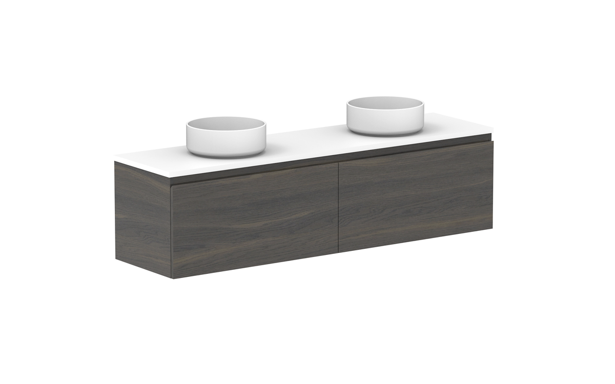 Glacier Ensuite All-Drawer Slim 1500mm Wall Hung Vanity - Glacier Ensuite All-Drawer, 1500 Slim, Wall Hung