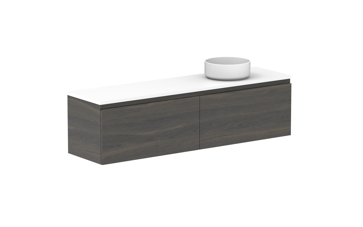 Glacier Ensuite All-Drawer Slim 1500mm Wall Hung Vanity - Glacier Ensuite All-Drawer, 1500 Slim, Wall Hung