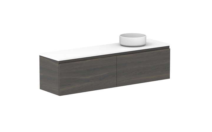 Glacier Ensuite All-Drawer Slim 1500mm Wall Hung Vanity - Glacier Ensuite All-Drawer, 1500 Slim, Wall Hung