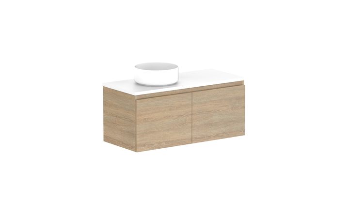 Glacier Ensuite All-Door Slim 900mm Wall Hung Vanity - Glacier Ensuite All-Door, 900 Slim, Wall Hung