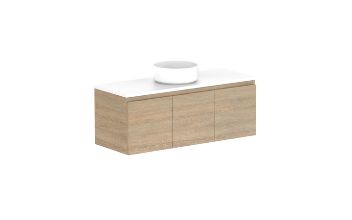 Glacier Ensuite All-Door Slim 1050mm Wall Hung Vanity - Glacier Ensuite All-Door, 1050 Slim, Wall Hung