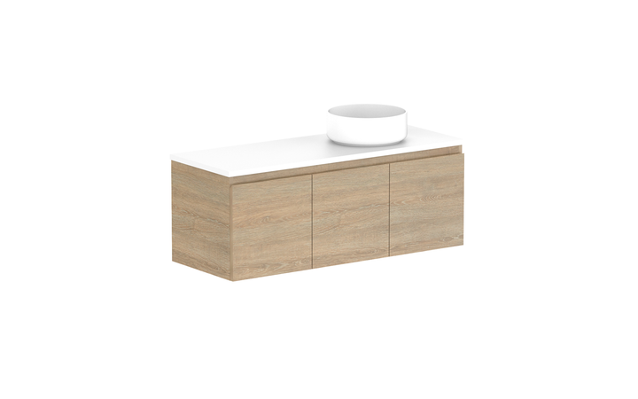 Glacier Ensuite All-Door Slim 1050mm Wall Hung Vanity - Glacier Ensuite All-Door, 1050 Slim, Wall Hung