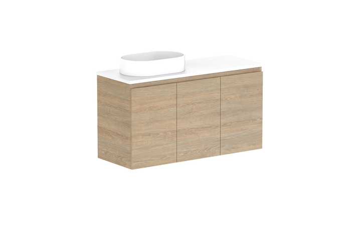 Glacier Ensuite All-Door Twin 1050mm Wall Hung Vanity - Glacier Ensuite All-Door, 1050 Twin, Wall Hung