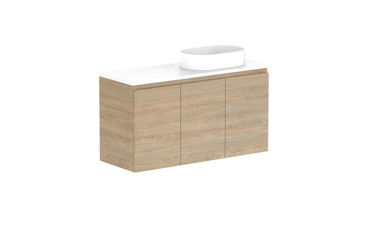 Glacier Ensuite All-Door Twin 1050mm Wall Hung Vanity - Glacier Ensuite All-Door, 1050 Twin, Wall Hung