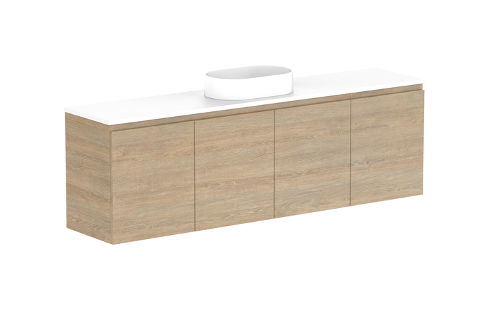 Glacier Ensuite All-Door Twin 1800mm Wall Hung Vanity - Glacier Ensuite All-Door, 1800 Twin, Wall Hung