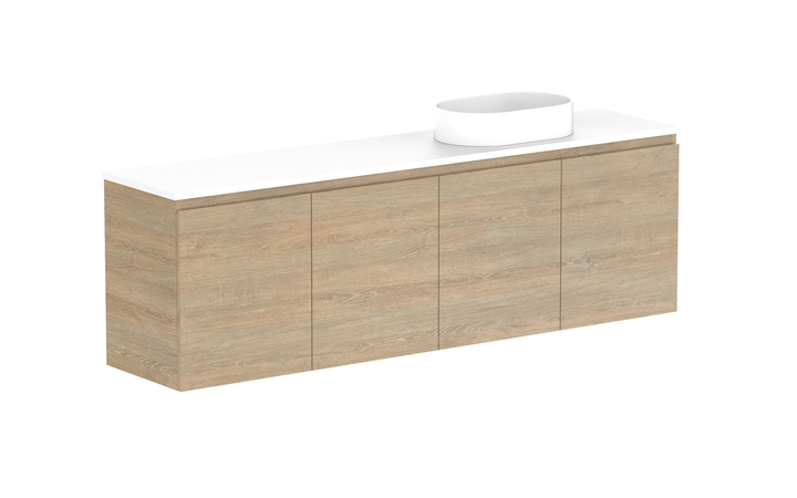 Glacier Ensuite All-Door Twin 1800mm Wall Hung Vanity - Glacier Ensuite All-Door, 1800 Twin, Wall Hung