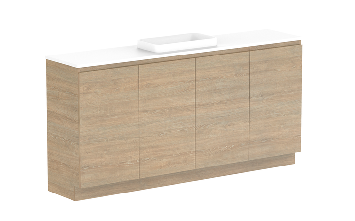 Glacier Ensuite All-Door Trio 1800mm Floor Mount Vanity - Glacier Ensuite All-Door, 1800 Trio, Floor Mount