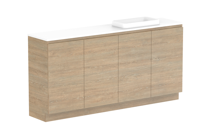 Glacier Ensuite All-Door Trio 1800mm Floor Mount Vanity - Glacier Ensuite All-Door, 1800 Trio, Floor Mount