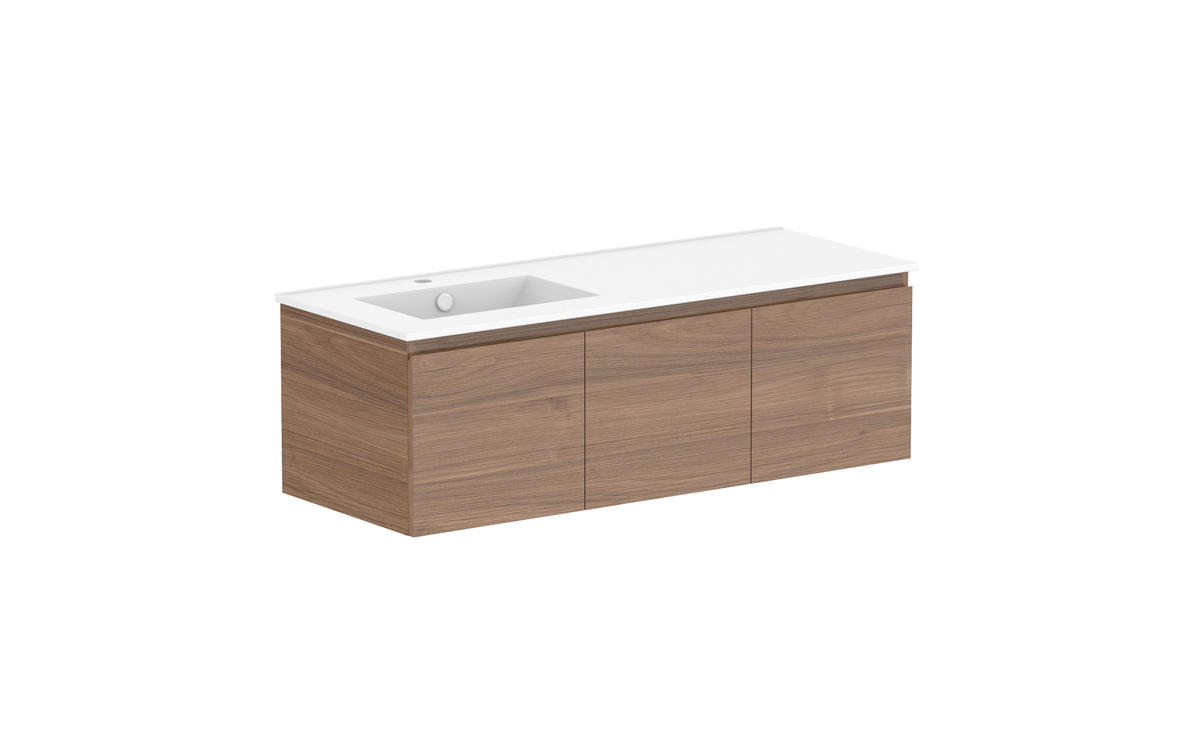Glacier All-Door Slim 1200mm Wall Hung Vanity - Glacier All-Door, 1200 Slim, Wall Hung