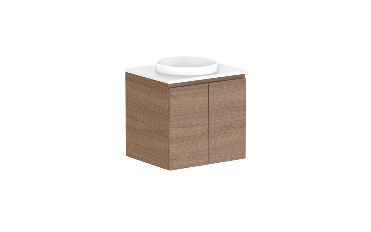Glacier All-Door Twin 600mm Wall Hung Vanity - Glacier All-Door, 600 Twin, Wall Hung