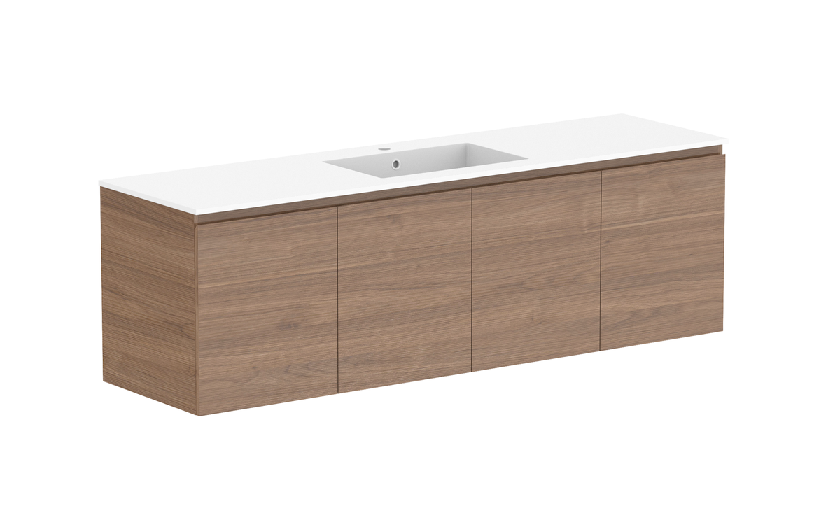 Glacier All-Door Twin 1800mm Wall Hung Vanity - Glacier All-Door, 1800 Twin, Wall Hung