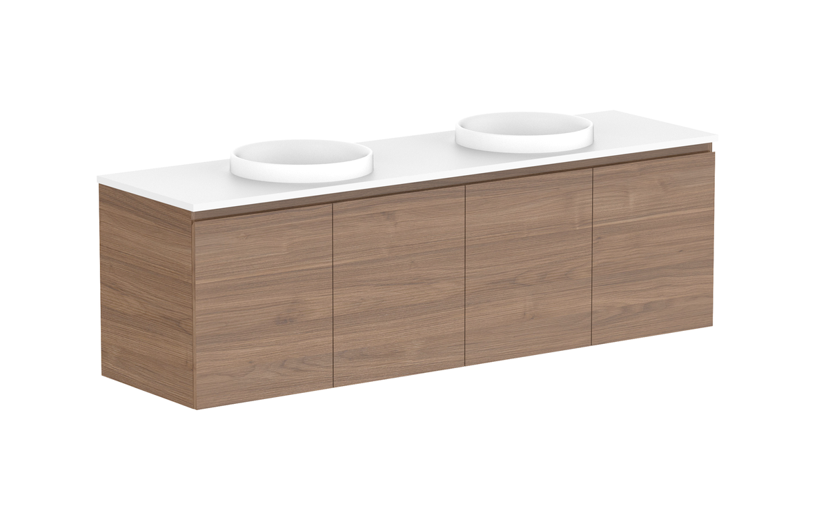 Glacier All-Door Twin 1800mm Wall Hung Vanity - Glacier All-Door, 1800 Twin, Wall Hung