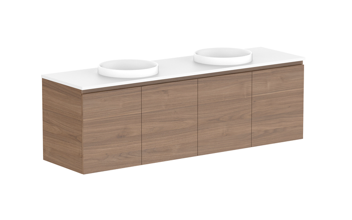 Glacier All-Door Twin 1800mm Wall Hung Vanity - Glacier All-Door, 1800 Twin, Wall Hung