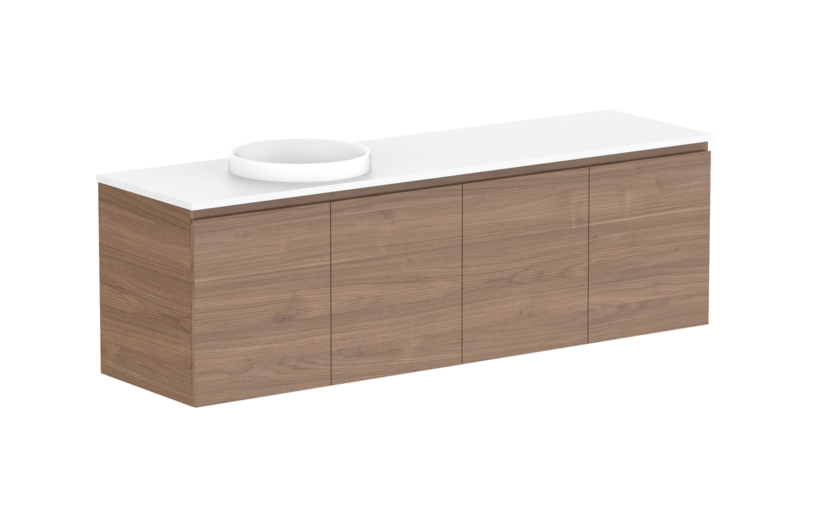 Glacier All-Door Twin 1800mm Wall Hung Vanity - Glacier All-Door, 1800 Twin, Wall Hung